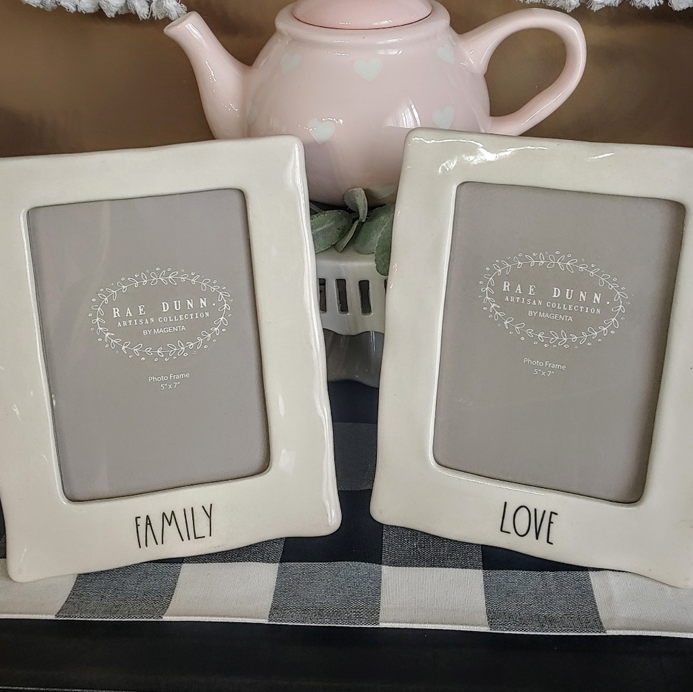 RAE DUNN FAMILY & LOVE PICTURE FRAMES